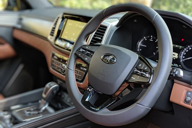 The upcoming Mahindra Alturas G4 will boast of a premium cabin with an 8-way electrically adjustable driver's seat with a memory profile and steering mounted controls.