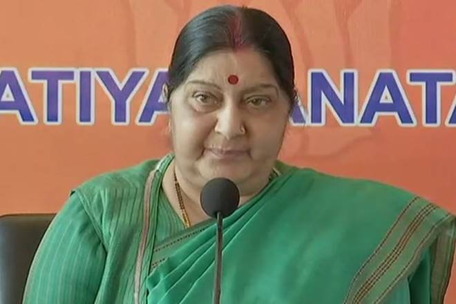 external affairs minister sushma swaraj, sushma swaraj, india, pakistan, india pakistan ties, kartarpur corridor, kartarpur corridor stone laying ceremony, navjot singh sidhu