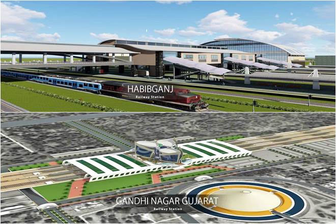 Redeveloped Habibganj and Gandhinagar railway stations to be ready by early 2019