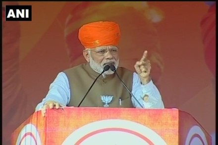 "Congress has come up with a "fatwa" that I should not begin rallies with "Bharat Mata Ki Jai"," PM Modi said. (ANI)