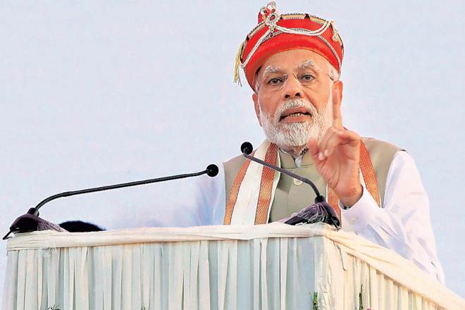 Prime Minister Narendra Modi addresses a gathering at the foundation stone laying ceremony of Pune Metro Phase 3 on Tuesday (Image:-PIB) Prime Minister Narendra Modi addresses a gathering at the foundation stone laying ceremony of Pune Metro Phase 3 on Tuesday (Image:-PIB)