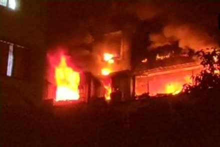 "The blaze started on the 10th floor of the building, Sargam Society (G+16), located near Ganesh Garden in Tilak Nagar," a civic official said. (ANI)