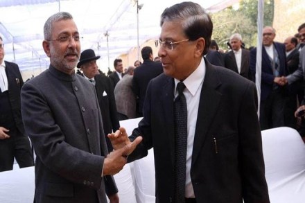 Kurian Joseph and former CJI Dipak Misra. (File)