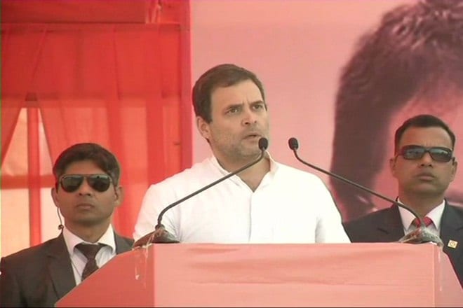 Gandhi said Modi should begin his speech with 'Anil Ambani Ki Jai, Mehul Choksi ki jai, Nirav Modi ki jai, Lalit Modi ki jai' instead of beginning it with 'Bharat Mata ki Jai'. (ANI)