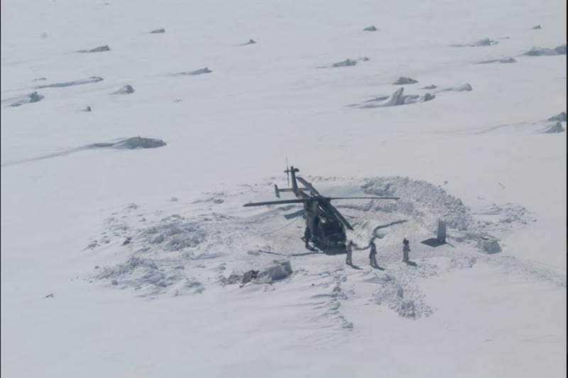 It takes almost a fortnight for a team to reach the sport to carry out the repairs. (Image: MoD)