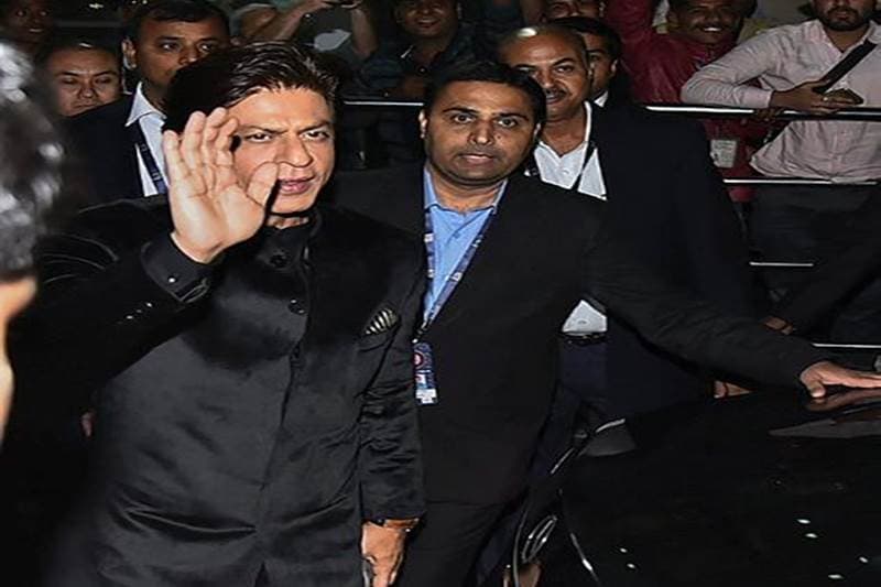 Shahrukh Khan came with Gauri Khan and later performed not with another actress but with his darling wife for the happy couple (Image: PTI)