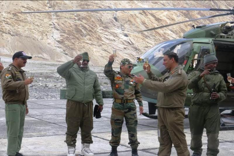The helicopter- 203 Army Aviation Squadron had crashed in January at about 17,000 feet near the Khanda post. (Image: MoD)