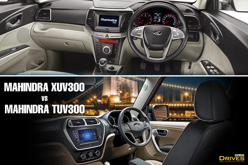 The upcoming Mahindra XUV300 is based on the Ssangyong Tivoli and hence, it gets premium interiors that seem way better than the cabin of the TUV300. The XUV300 offers dual climate control system along with a segment first electric sunroof to enhance the convenience and offer a decent cabin experience to the occupants. Moreover, you also get multiple smartly designed storage spaces for better practicality and all the elements aim to make the XUV300 a better package compared to the TUV300.