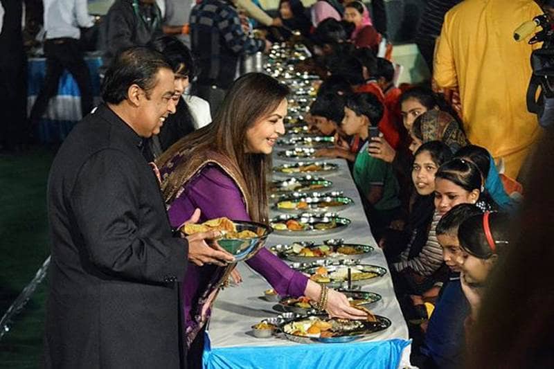 The families also held the pre-wedding functions with a special four-day 'Anna Seva' to feed 5,100 people. These people will be served food till December 10. (Image: PTI)