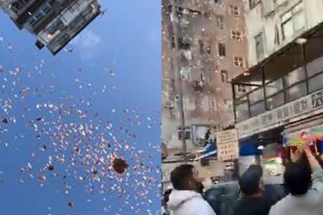 Sham Shui Po, Hong Kong, money raining, viral video, viral video internet, Wong Ching-kit, world news