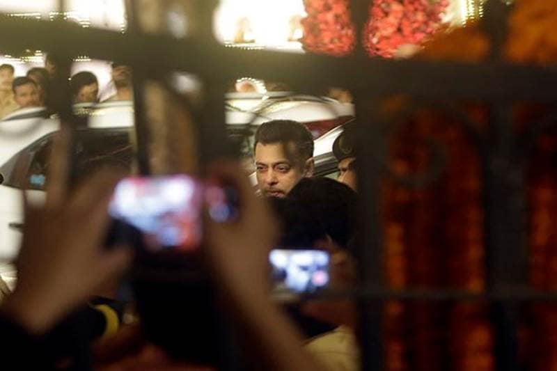 Bollywood Superstar Salman Khan, popularly known as 'Bhaijaan', arrived at Ambani's tower to witness the wedding of the scions of the top Indian businessmen. (Image: AP)