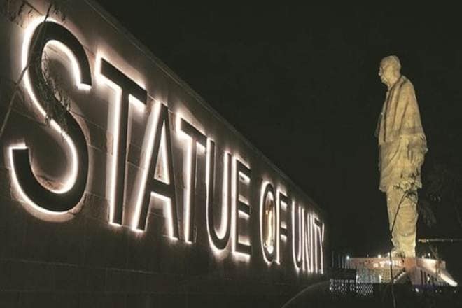 The 183-meters-tall Statue of Unity is dedicated to India's Iron Man and first home minister Sardar Vallabhbhai Patel.

