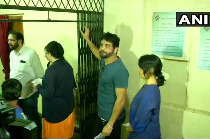 telangana elections, telangana election survey 2018, telangana election results date, telangana election candidates list 2018, ntr jr, ntr jr voting, allu arjun, chiranjeevi actor, SS rajamouli telangana elections images, telangana elections polling time