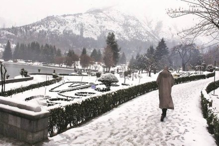 Snow capped mountains