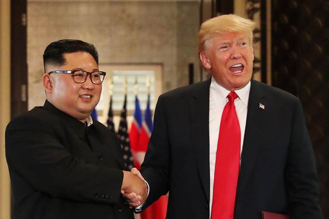 Donald Trump, Kim Jong Un, Trump kim meet, US-North Korea summit, Air Force One, United states, world news Donald Trump, Kim Jong Un, Trump kim meet, US-North Korea summit, Air Force One, United states, world news