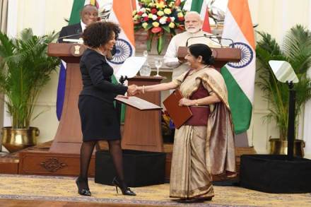 It was the fourth meeting between Modi and Ramaphosa within a year. (Twitter)