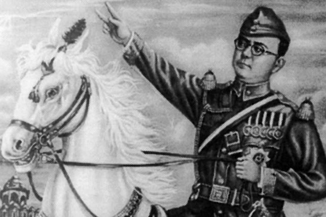 A sketch of Netaji Subhash Chandra Bose. Express archive photo