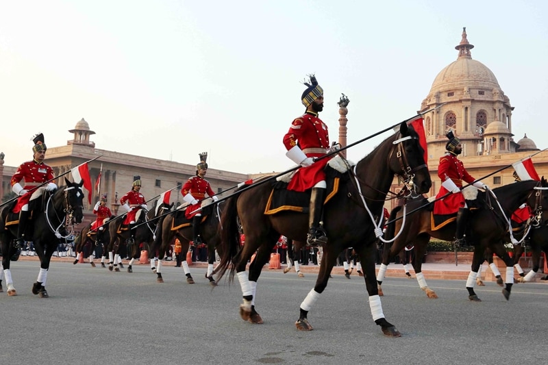 On Monday, the traffic police put in some traffic restrictions due to the rehearsal of the Beating Retreat ceremony, as per the advisory released. Vijay Chowk remained closed for general traffic from 3.30pm to 9.30pm on Monday. (Photo Credits: GD Mehra, R. Mangraj & V. Kumar, Photo Division DPR MOD)