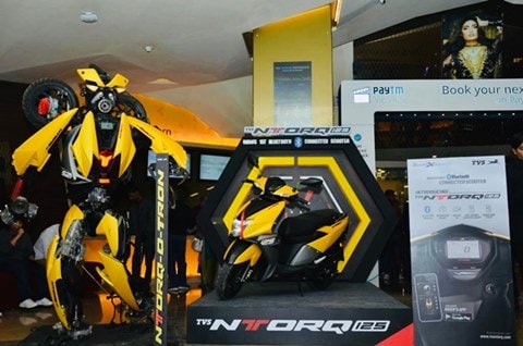 Bumblebee inspired TVS Ntorq looks stunning! Here’s where you can see Ntorq-o-tron ‘Transformer’ in real
