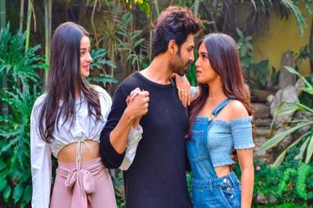 Kartik Aaryan, Bhumi Pednekar and Ananya Panday will feature in the remake of 1978 BR Chopra classic Pati Patni Aur Woh (Source: Instagram)