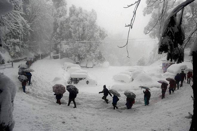 Dalhousie and Kufri recorded minimum temperatures of 4.2 degrees Celsius and 2.3 degrees Celsius, respectively, while Kinnaur's Kalpa recorded a low of minus 5 degrees Celsius.