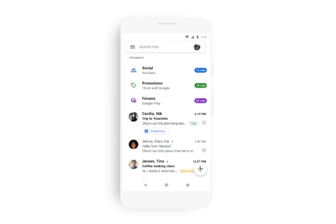 Gmail for Android and iOS is now getting the Material Design