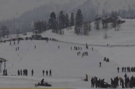Sports such as snowmobile, skiing, racing were organised. (ANI) Sports such as snowmobile, skiing, racing were organised. (ANI)