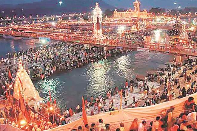  Even before sunrise, devotees were seen coming out from the ghats after taking the dip.