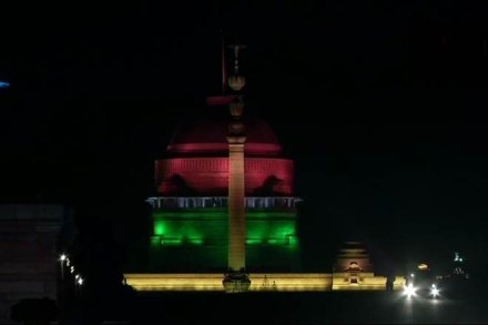 Rashtrapati Bhavan illuminated on Republic Day 2019