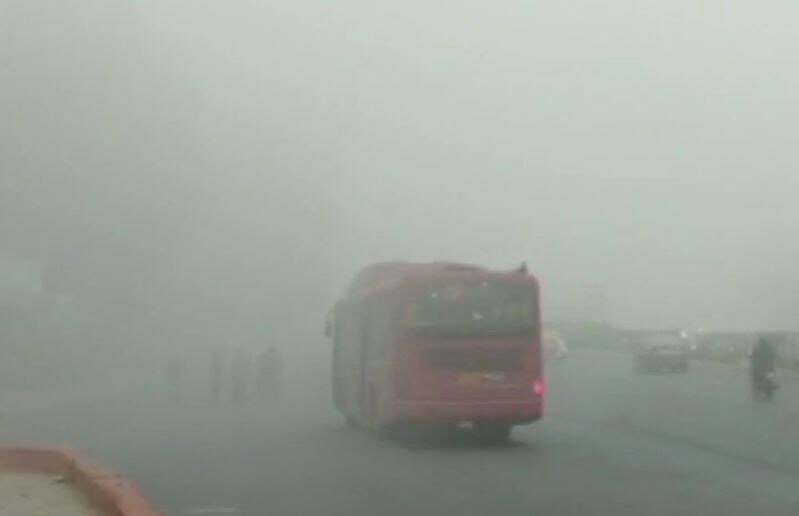 It was a cold, foggy Thursday morning in the national capital with the minimum temperature settling at 4.2 degrees Celsius, three notches below the average in the season. (Ring road on Friday morning)