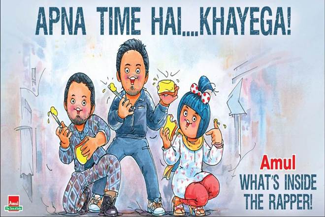 Apna time hai khayega: New Amul poster celebrates how Ranveer, Alia’s Gully Boy 'connects with audiences' (Twitter image/amul_coop) Apna time hai khayega: New Amul poster celebrates how Ranveer, Alia’s Gully Boy 'connects with audiences' (Twitter image/amul_coop)