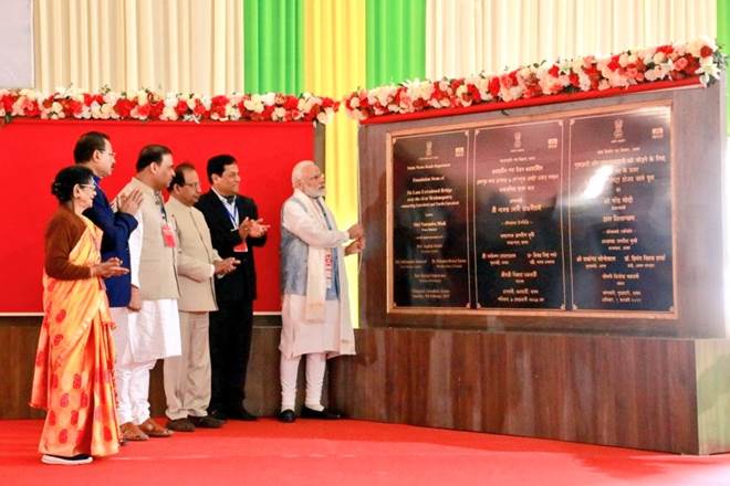six-lane bridge over Brahmaputra river NARENDRA MODI