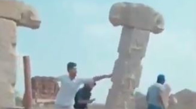 The four boys arrested for vandalising the pillars (Photo Credit: Twitter)