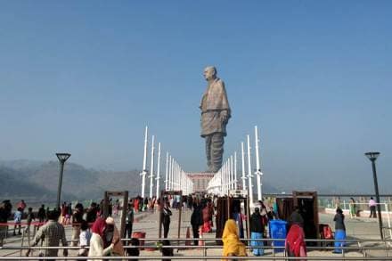 So, in order to cater to the requirement of the tourists the authorities have decided to increase the visiting hours to the Statue of Unity by two hours - one hour in the morning and one hour in the evening." (Image Credit Tarun Bhardwaj/Financialexpress.com)
