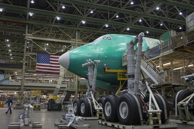 Boeing saying some 50,000 people had worked on bringing it to life — from construction workers, engineers and mechanics, to secretaries and administrators. (Bloomberg)