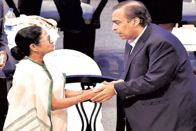 Reliance Industries, Mukesh Ambani, Jio, BGBS, Reliance Jio investment, Mamata Banerjee, West Bengal  