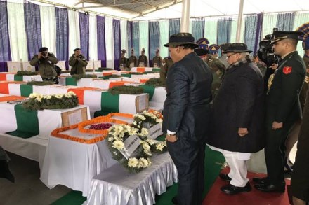 The Home Minister is on a visit to Jammu and Kashmir following the worst terror attack on security forces in the state in the past three decades.