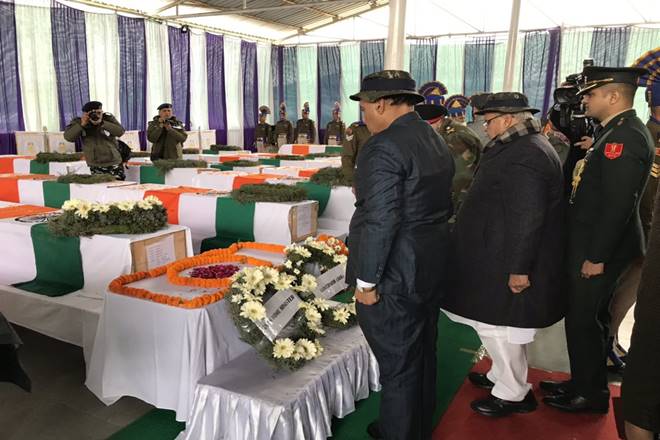 The Home Minister is on a visit to Jammu and Kashmir following the worst terror attack on security forces in the state in the past three decades.