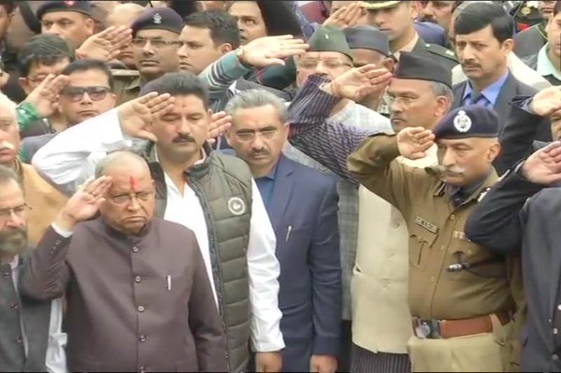 Major Chitresh Bisht, Army Major Chitresh Bisht funeral procession, mine explosion, jammu and kashmir, rajouri district, dehradun,Trivendra Singh Rawat
