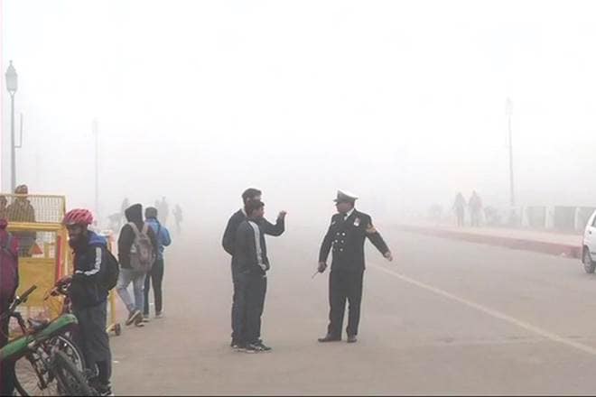 Visuals from the area near Rajpath on Monday (ANI)