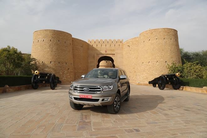 2019 Ford Endeavour contivues to featureelectronic stability control along with rollover mitigation, traction control, hill climb and descent assist. The terrain management system features driving modes - sand, snow/mud, and rock. When launched, the SUV will fare slightly higher than its current prices which fall in the bracket of Rs 26.83 lakh to Rs 33.31 lakh (ex-showroom, Delhi).