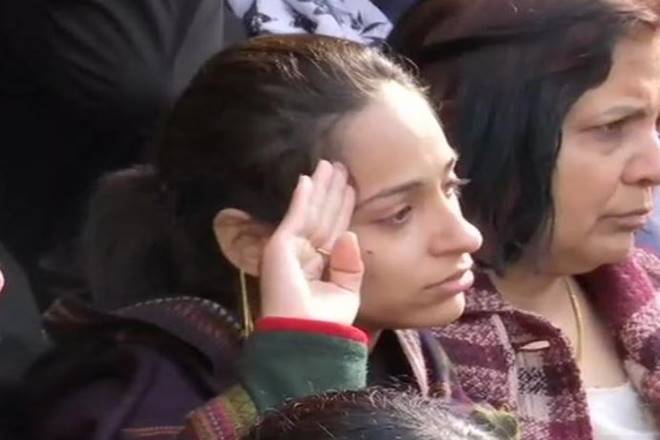 Nitika Kaul, the wife of Major Dhoundiyal. (ANI)