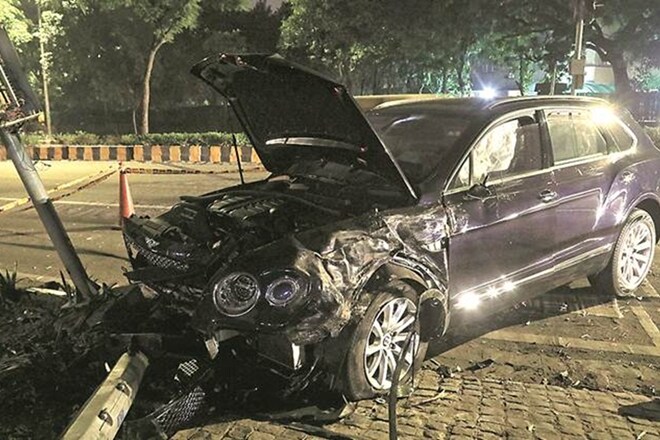 ponty chadha nephew, ponty chadha nephew accident, asees singh chadha, delhi accident, accident in chanakyapuri, accident in delhi, bentley, Bentley Bentayga, Bentley chadha, wave group, DLF mall, ponty chadha death , ponty chadha house