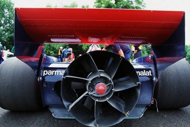 1977 Brabham BT46B: Spoilers are installed at the back of cars to produce downforce. This Brabham had one too, but along with that it had a giant fan, which was not just meant to cool the engien but also provide massive downforce. It went on to be called the 'fan car'. According to F1 rules, any equipment used for downforce has to be fixed, but a fan certainly isn't. Hence, the BT46B was gone as soon as the era of fan for spoilers ended. (Image: Howstuffworks)