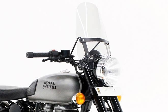 The most prominent upgrade that you can go for is adding a flyscreen to your Royal Enfield. An original RE accessory, it is available at its dealerships and also on its website. The price of the flyscreen is Rs 1500. It not only enhances the look of the bike but also provides protection from windblast.