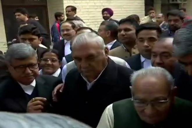 Bhupinder Hooda, Motilal Vora appear before CBI court in Panchkula land cases