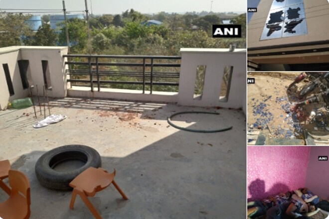 Visuals from the residence in Gurugram where a Muslim family members were beaten up on March 21 by unknown men (Image: ANI)