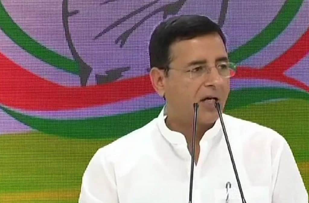 Congress spokesperson Randeep Surjewala alleged that BS Yeddyurappa paid crores to top BJP leaders. (Photo/ANI)
