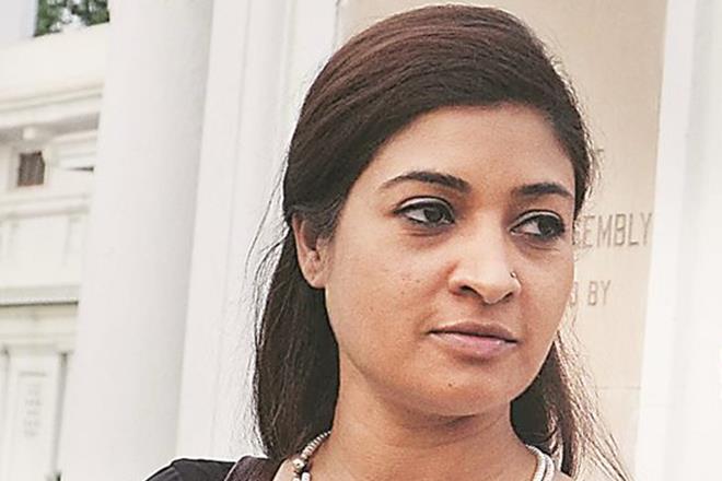 Lamba won the Chandni Chowk assembly seat in the 2013 Delhi polls. Before joining the AAP, Lamba was part of the Congress women's wing. (File photo)
