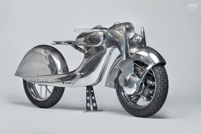 'The Killer' - by far the most incredible custom built motorcycle we've come across. It's thanks to Bobby Haas of the Haas Moto Museum in Dallas and Craig Rodsmith, we get to ogle at this functional art piece and embrace its name. The inspiration for the Killer comes from a madcap motorcycles built by German engineers between wars. Keep reading to know more.